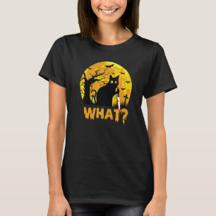 What Murderous Cat Holding Knife Halloween Costum T-Shirt