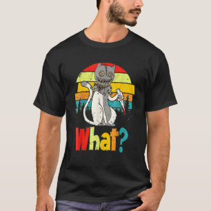 What Murderous Cat Holding Knife Halloween Costum T-Shirt