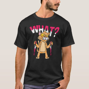 What Murderous Cat With Knife T-Shirt