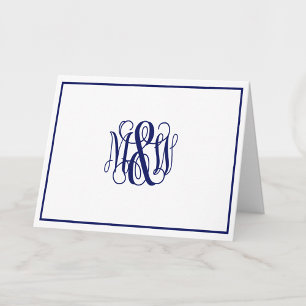 What Navy 3 Initial Vine Script Monogram B&G do-it