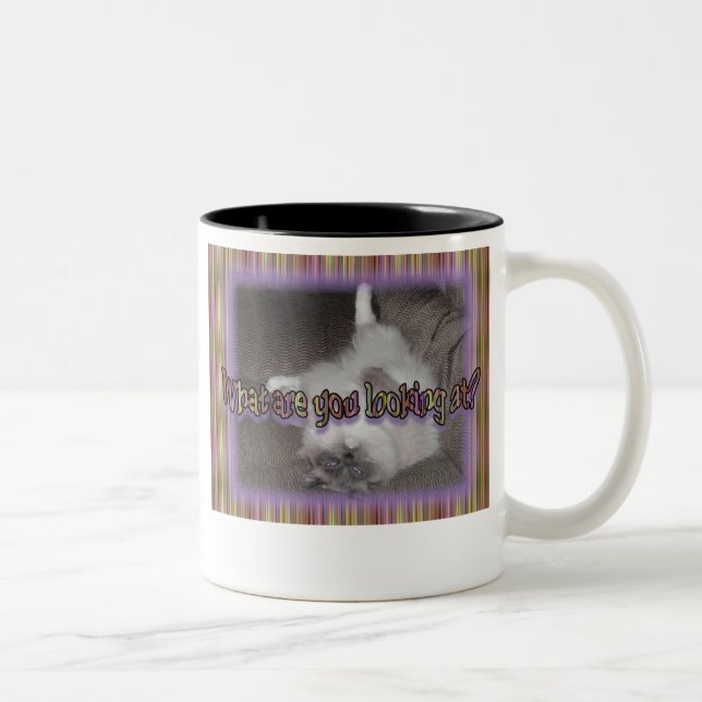 What?! (new version) Two-Tone coffee mug (Right)