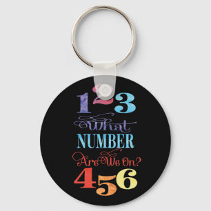 What Number Are We On? Bunco Funny Quote Keychain