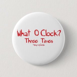 What O´clockVermelho 2 Inch Round Button