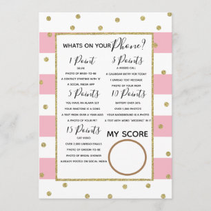 what on your phone bridal shower game bride to be invitation