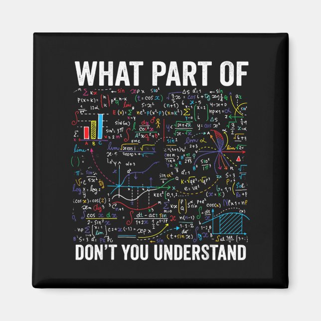 What part don't you understand funny math calculus magnet (Front)