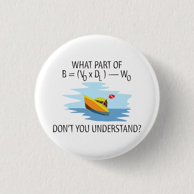 What Part of Archimedes Don't You Understand 1 Inch Round Button (Front)