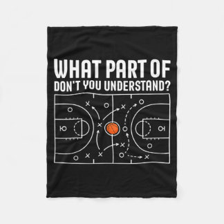 What Part Of Basball Dont You Understand Quote Fleece Blanket