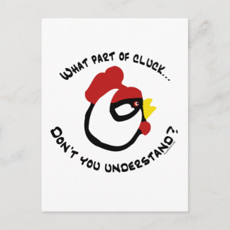 What part of Cluck... Postcard