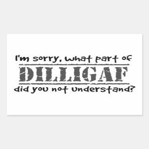 What part of DILLIGAF did you not understand? Sticker