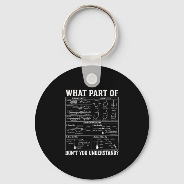 What part of don't understand funny fishing keychain (Front)