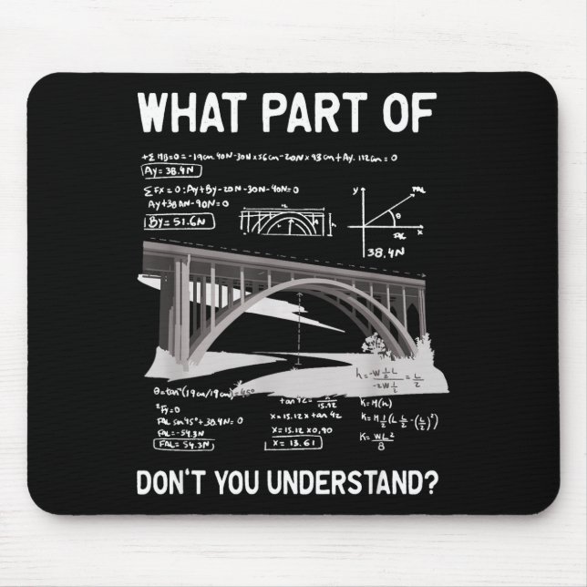 What Part Of Don't You Understand Civil Structural Mouse Pad (Front)