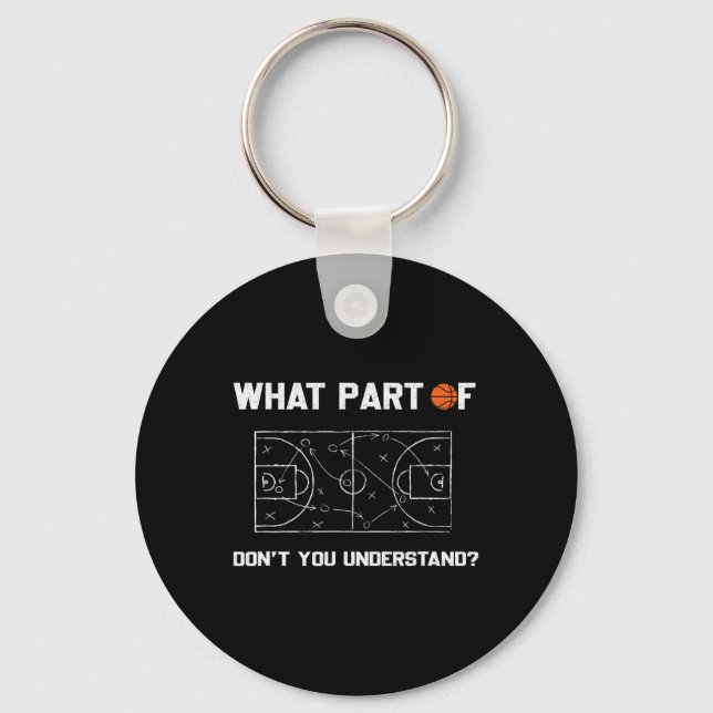 What Part Of Don't You Understand Fun Sketll Coach Keychain (Front)
