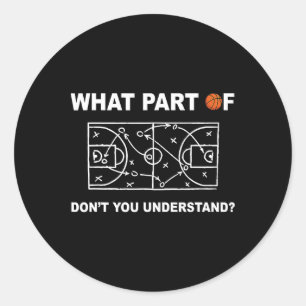 What Part Of Don't You Understand Fun Sketll Seaso Classic Round Sticker