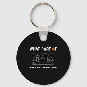 What Part Of Don't You Understand Funny Basketball Keychain