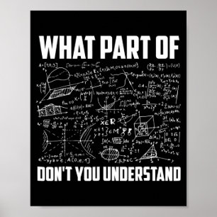 What Part Of Don't You Understand Funny Math Poster