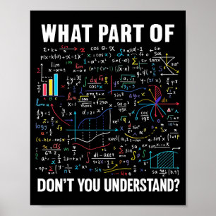 What Part Of Don't You Understand _ Funny Math Tea Poster