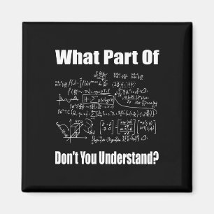 What Part Of Don't You Understand Funny Math Teach Magnet