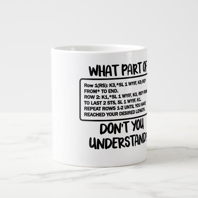What part of (knitting pattern) Mug (Front)