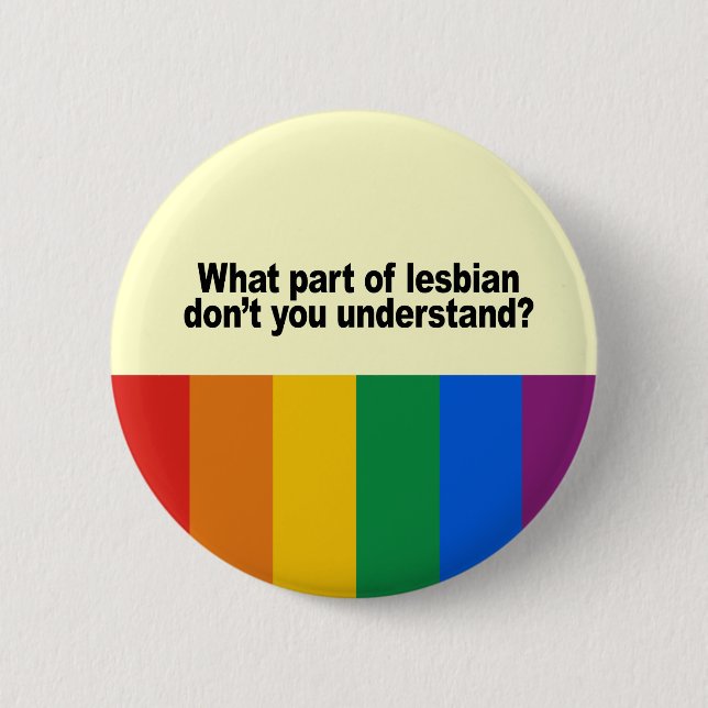 What part of lesbian 2 inch round button (Front)