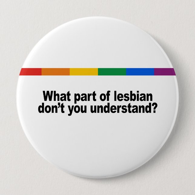 What part of lesbian 4 inch round button (Front)