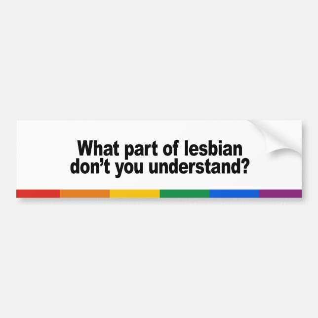 What part of lesbian bumper sticker (Front)