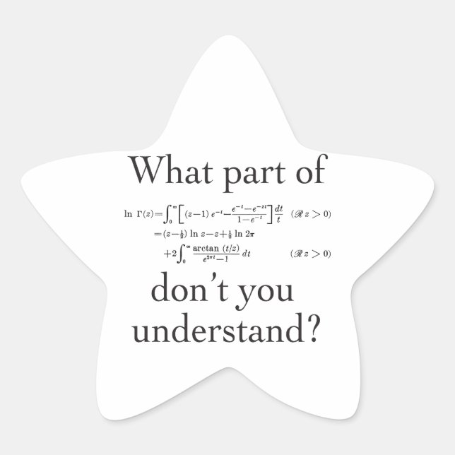 What Part of...? Star Sticker (Front)