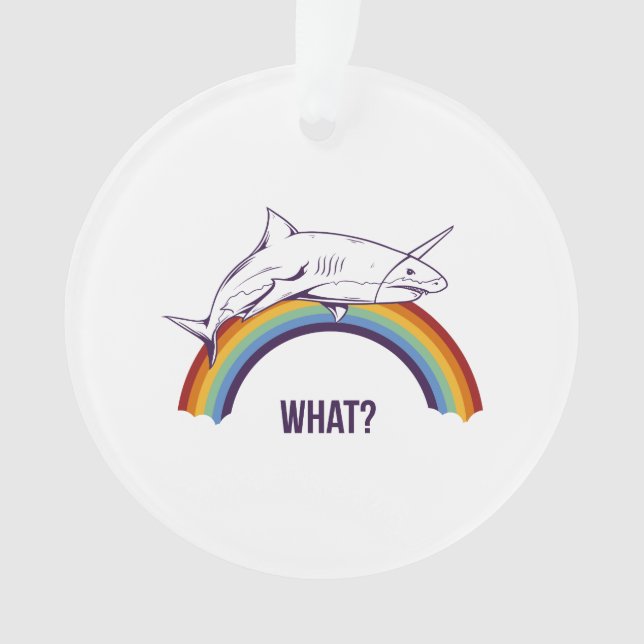 What rainbow shark ornament (Front)