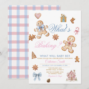 What’s Baking Gingerbread Gender Reveal Invitation