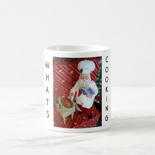 "WHAT;S C00KING" SAY SANTA (GREAT FOR YOUR CHEF) COFFEE MUG