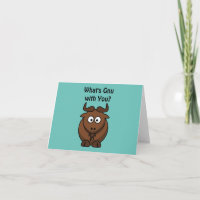What’s Gnu, Funny Buffalo Cartoon Animal Pun