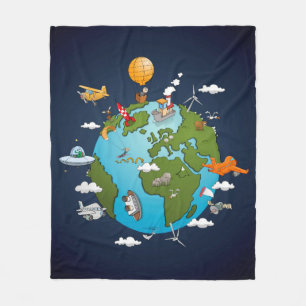 What’s happening around planet earth. fleece blanket
