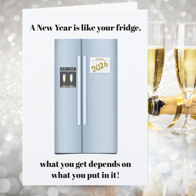 What’s in Your New Year Fridge? Happy New Years Card (Creator Uploaded)
