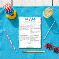 What’s in Your Phone? 4th of July Game pool card
