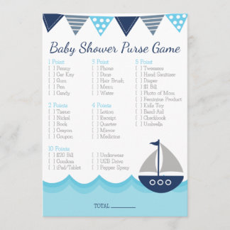 What’s in Your Purse? – Sailor Baby Shower Game Program