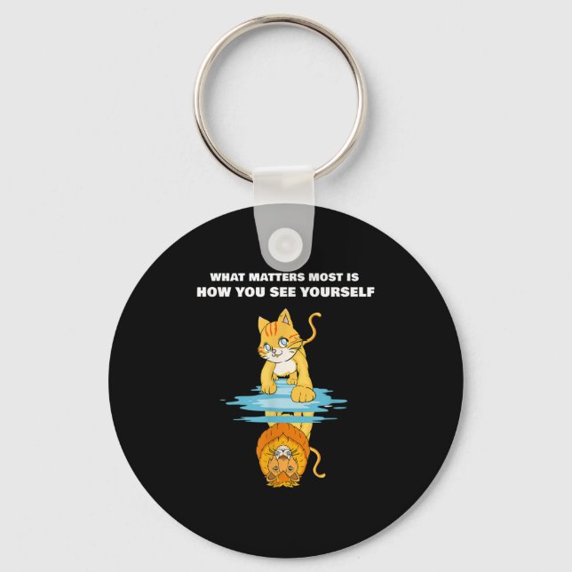 What S Most Is How You See Yourself Motivational L Keychain (Front)