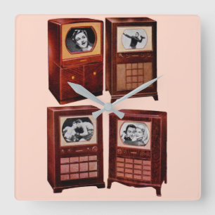 What’s on TV Square Wall Clock