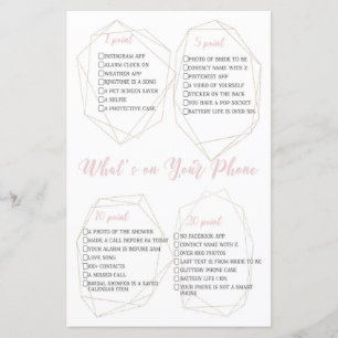 What’s on your Phone Botanical Bridal Shower Game