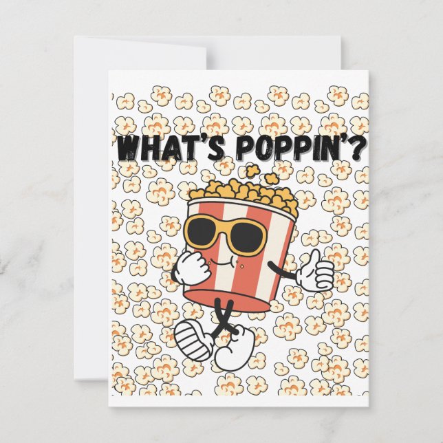 What’s Poppin’ Popcorn Card (Front)