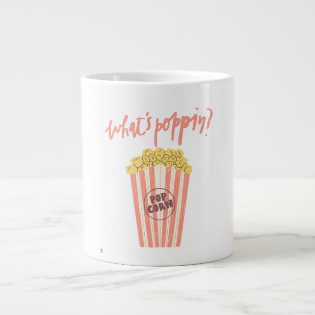 What’s Poppin’ Popcorn Large Coffee Mug (Front)