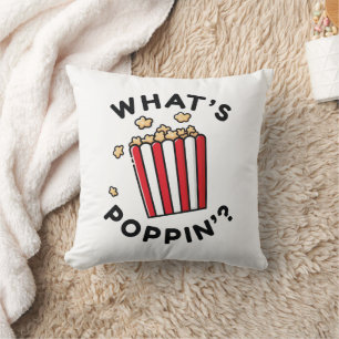 What’s Poppin’ Throw Pillow