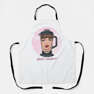 “What’s Shaking?” Funny Girly Blender Design Apron