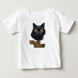 What’s That?! Black Cat in a Surprise Pose Baby T-Shirt