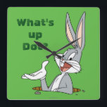 WHAT’S UP DOC?™ BUGS BUNNY™ Rabbit Hole Square Wall Clock<br><div class="desc">LOONEY TUNES™ | Check out this BUGS BUNNY™ Rabbit Hole artwork! Click the customize button to begin personlizing your very own LOONEY TUNES™ merchandise!</div>