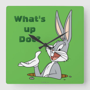 WHAT’S UP DOC?™ BUGS BUNNY™ Rabbit Hole Square Wall Clock