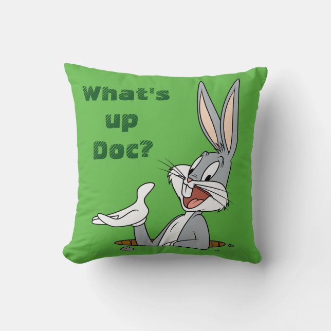 WHAT’S UP DOC?™ BUGS BUNNY™ Rabbit Hole Throw Pillow (Front)