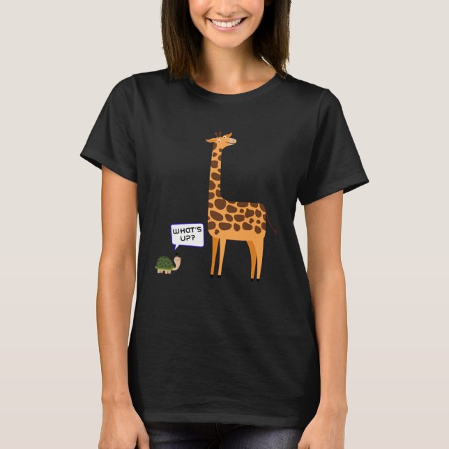 What s Up  Turtle and Giraffe T-Shirt (Front)