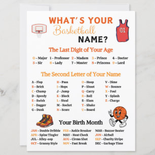 What’s Your Basketball Name Game