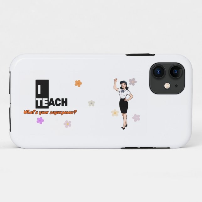 What’s Your Superpower Stickers – Teacher Gift Case-Mate iPhone Case (Back (Horizontal))