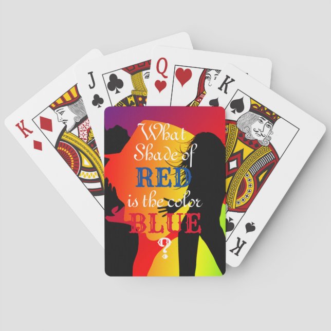 What shade of Red is Blue? Playing Cards (Back)