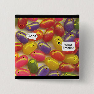 What Smells? Jelly Beans 2 Inch Square Button